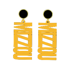 University of Missouri Mini Gold MIZZOU Earrings
