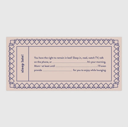 Fill in the Love - Mom Vouchers|4813