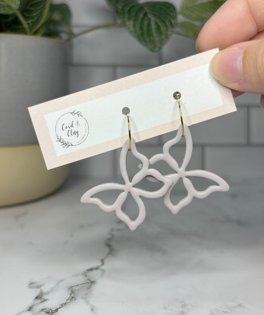 Lilac Butterfly Hoops|1608