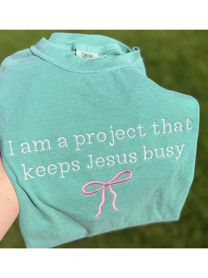 I Am A Project Embroidered Tee|8759