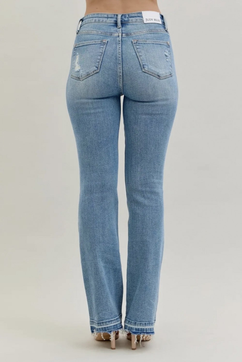 Judy Blue Mr Destroy & Release Hem Bootcut|6168