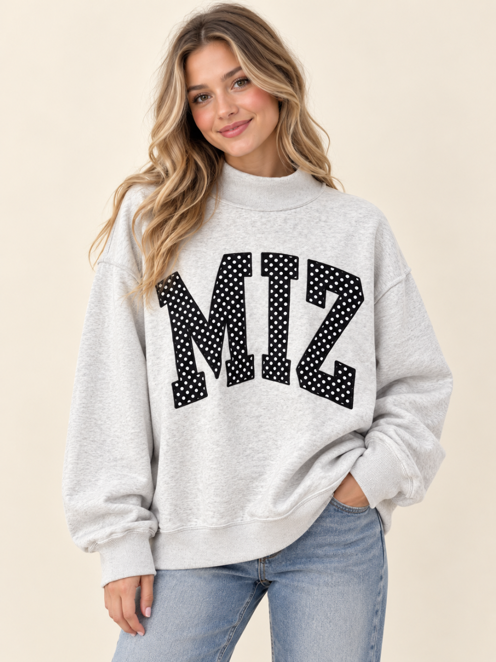MIZ Polkadot Mockneck|9266