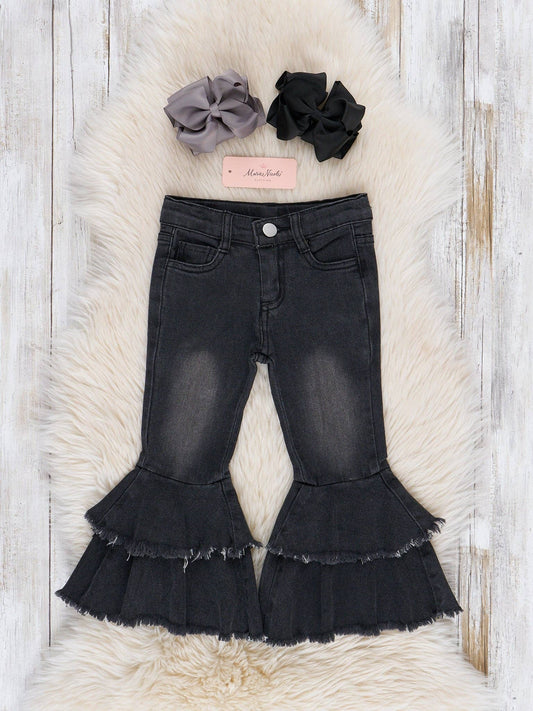 Black Denim Bell Bottoms