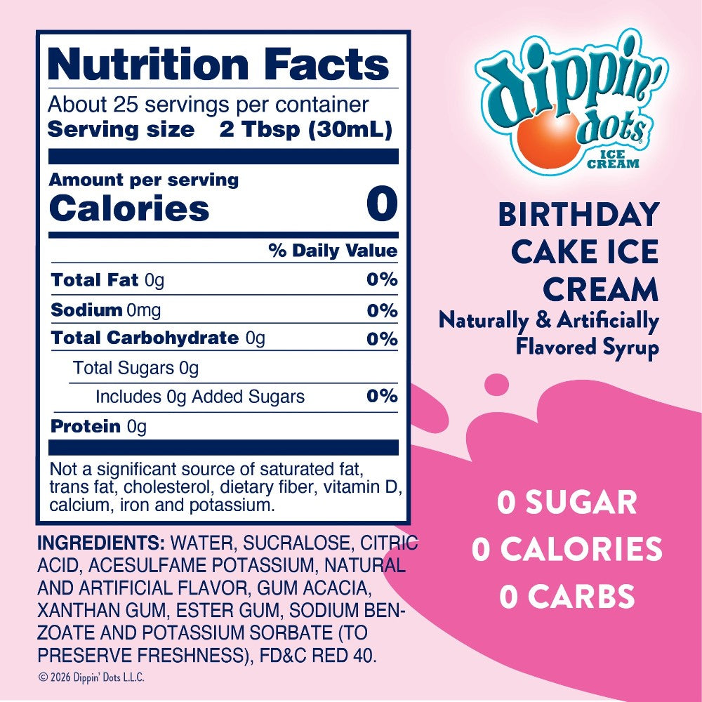 Dippin' Dots® Birthday Cake Ice Cream Syrup|8511