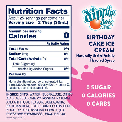 Dippin' Dots® Birthday Cake Ice Cream Syrup|8511