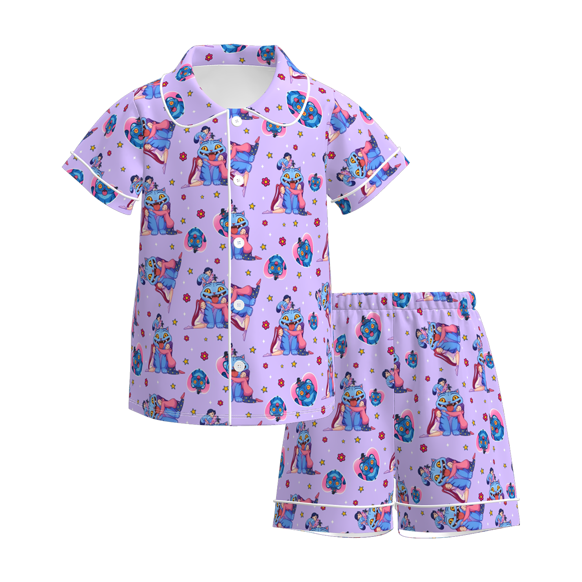 KPop PJ Shorts Set