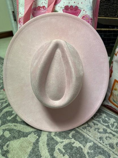 Pink wide brim hat|5288