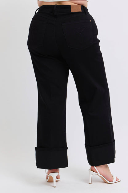 PLUS HW Retro Wide Cuffed Leg Judy Blue