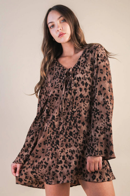 Leopard Pleated Mini|2367