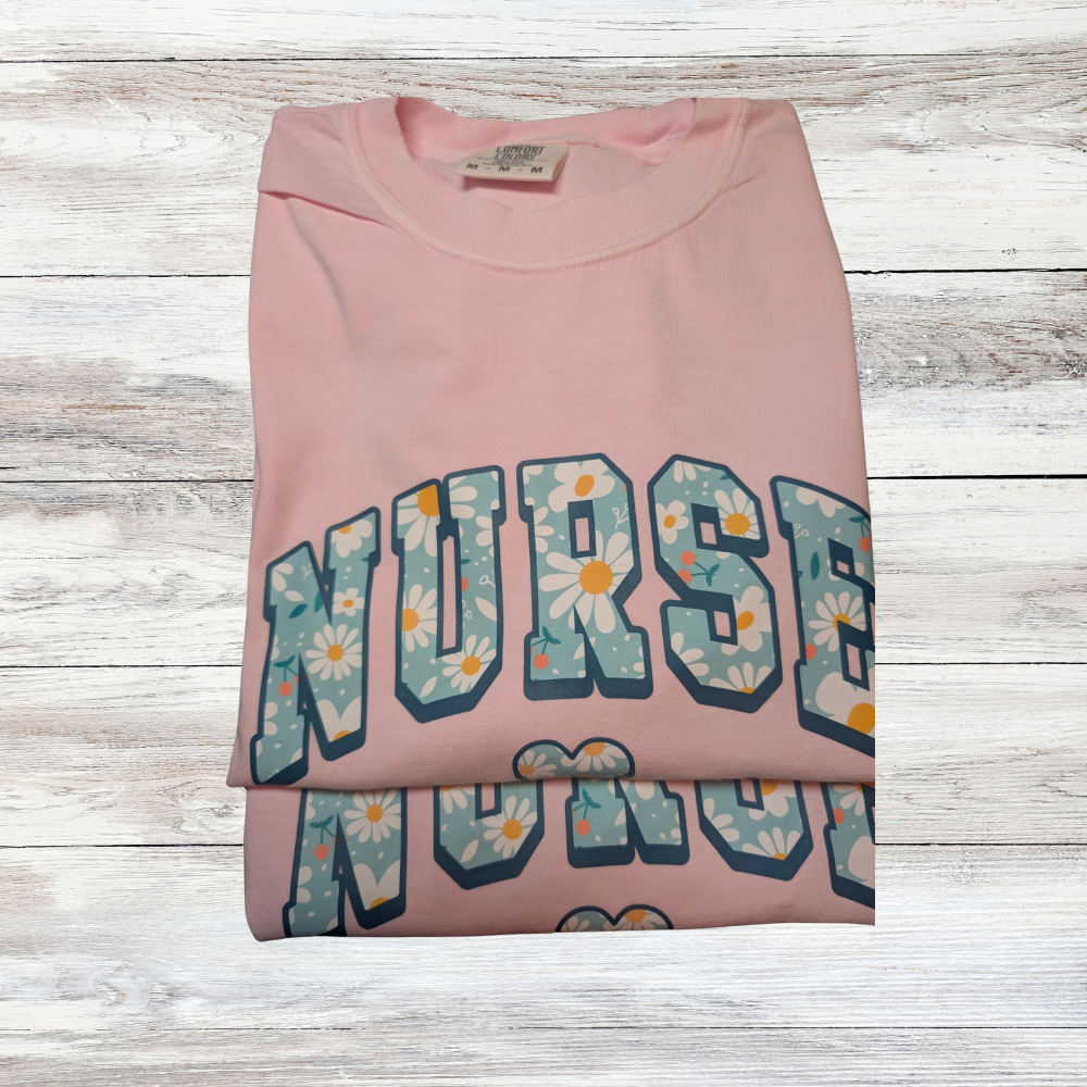 Floral Nurse Shirt - Pink|5235