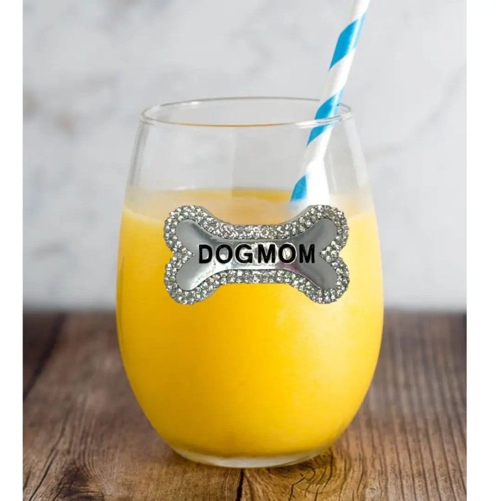 Dog Mom Stemless Wine Glass|9199