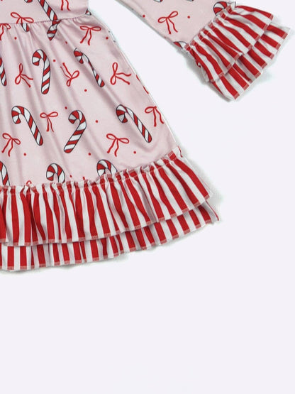Stripes & Bows Girls Dress