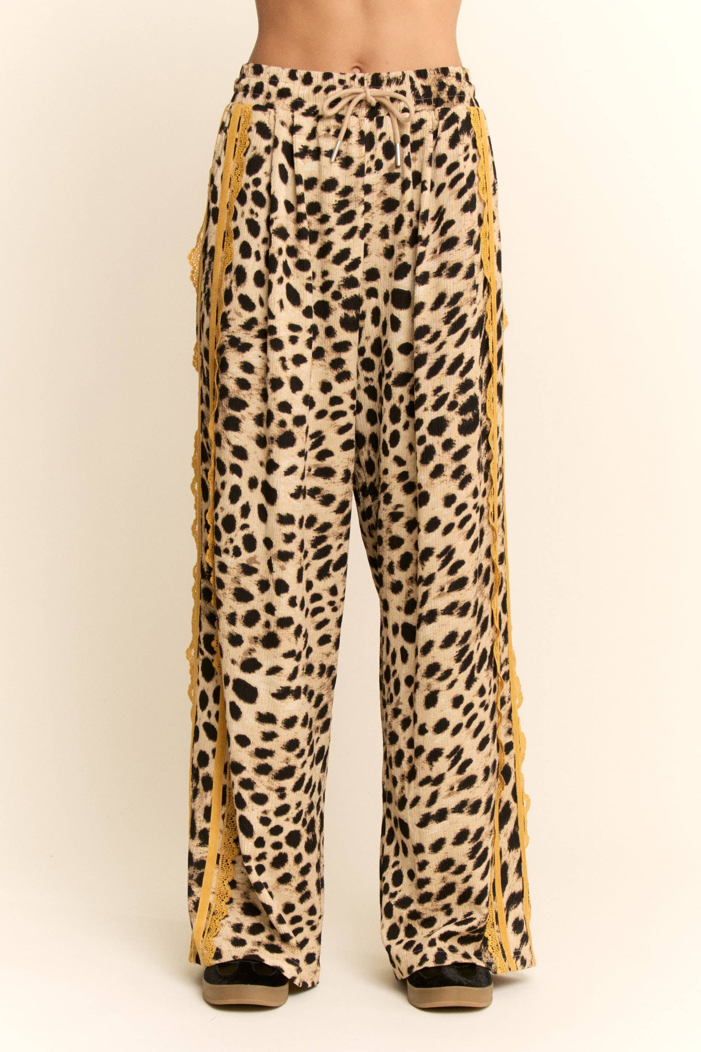 The Lacey Leopard Ribbon Pants