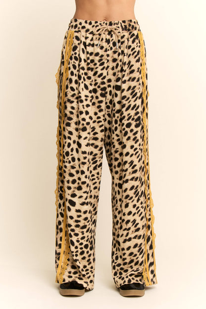 The Lacey Leopard Ribbon Pants