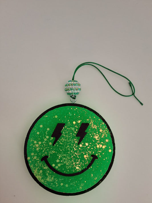 CAR FRESHIE-GRN SMILEY|3604