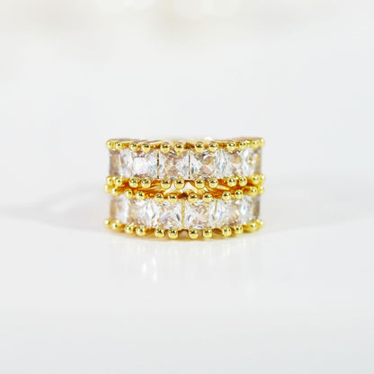 Brenda Gold Baguette Earrings|1336