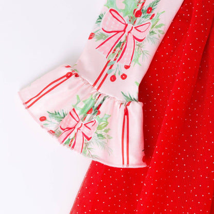 Holly Stripes Tutu Girls Dress
