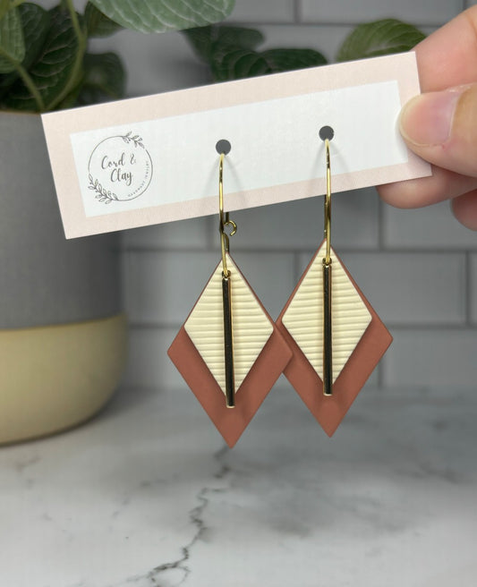 Terracotta Line Hoops|1606