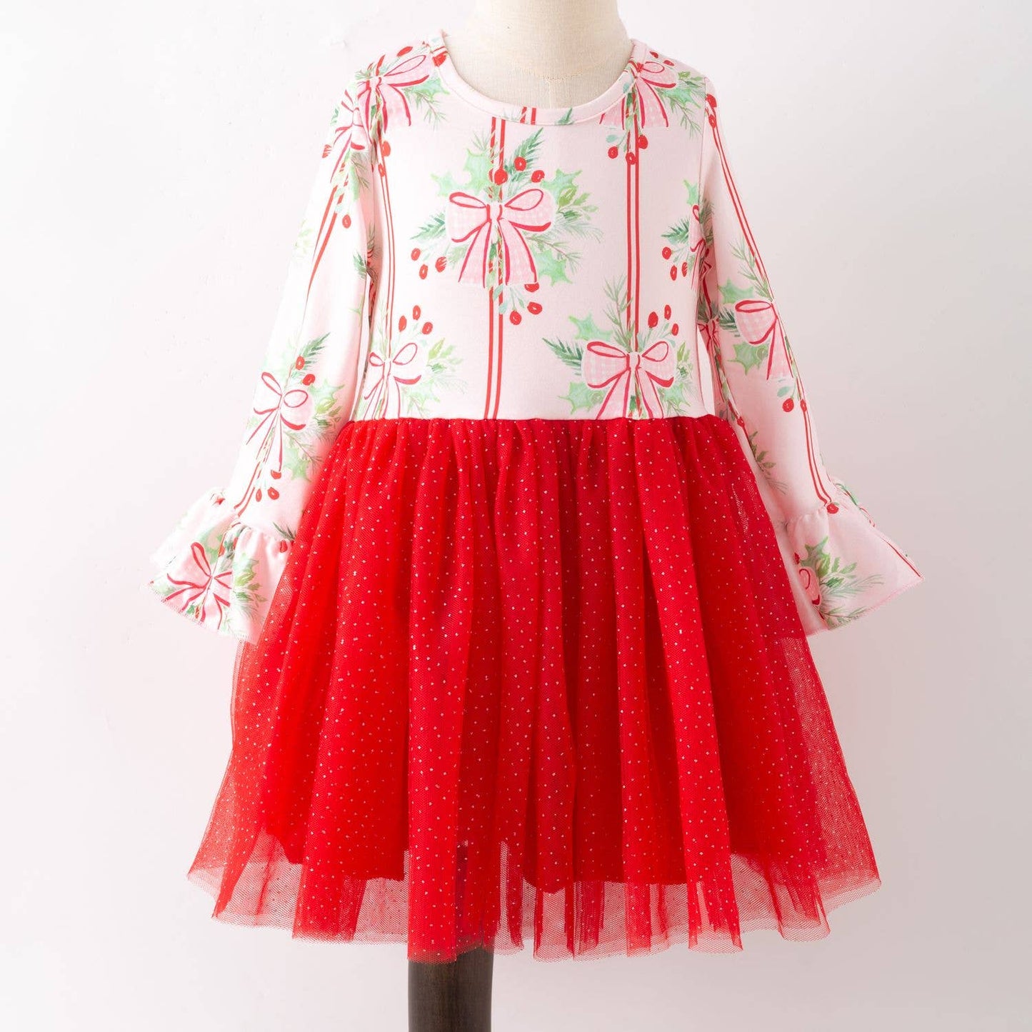 Holly Stripes Tutu Girls Dress