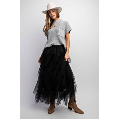 Cascading Tulle Skirt