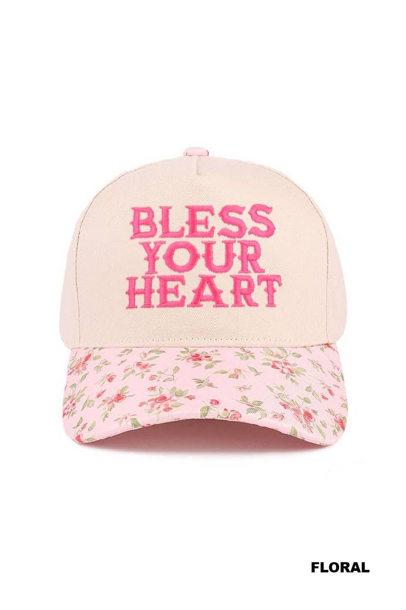 Bless Your Heart Floral Hat