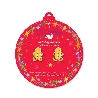 Gingerbread Man | Cutie Stud Earrings | Christmas 2025
