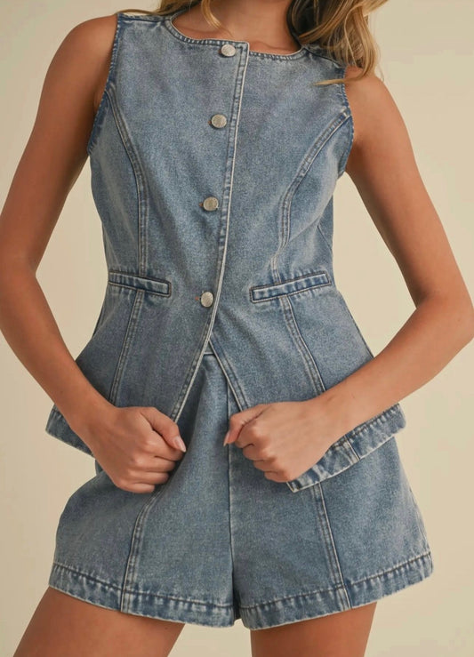 Distressed Denim Set|1