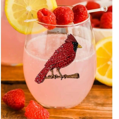 Cardinal Jeweled Stemless Wine Glass|9202