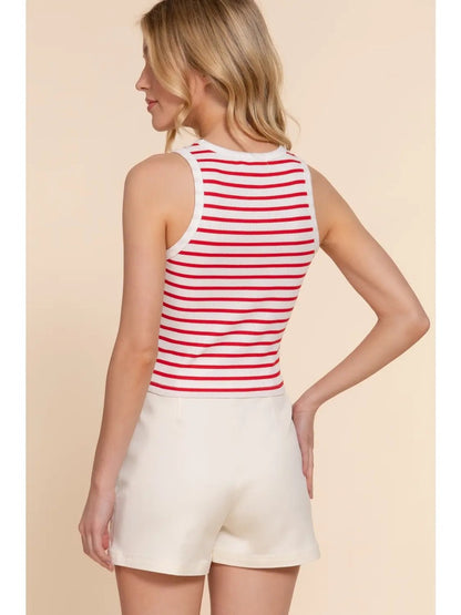 Sleeveless Round Neck Tank|7387
