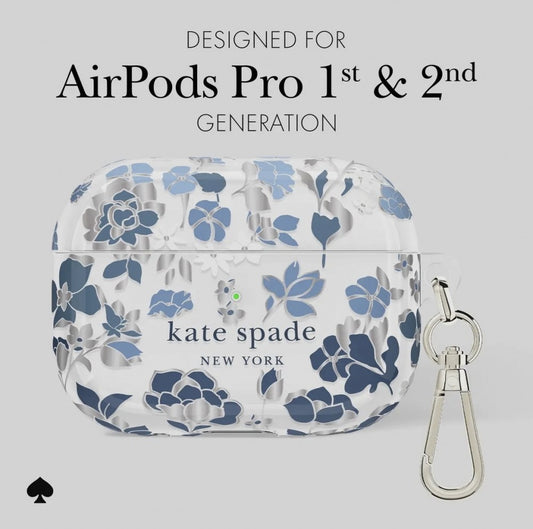 Kate Spade New York Flowerbed Blue - Airpods Pro 1 & 2 Case|3424