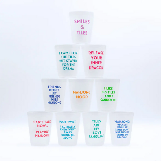 Mahjong Frosted Cups | 10 Different Designs|8261