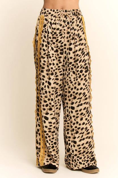 The Lacey Leopard Ribbon Pants