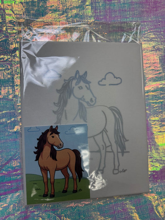 Horse In The Field 8x10 Art Kit|3814