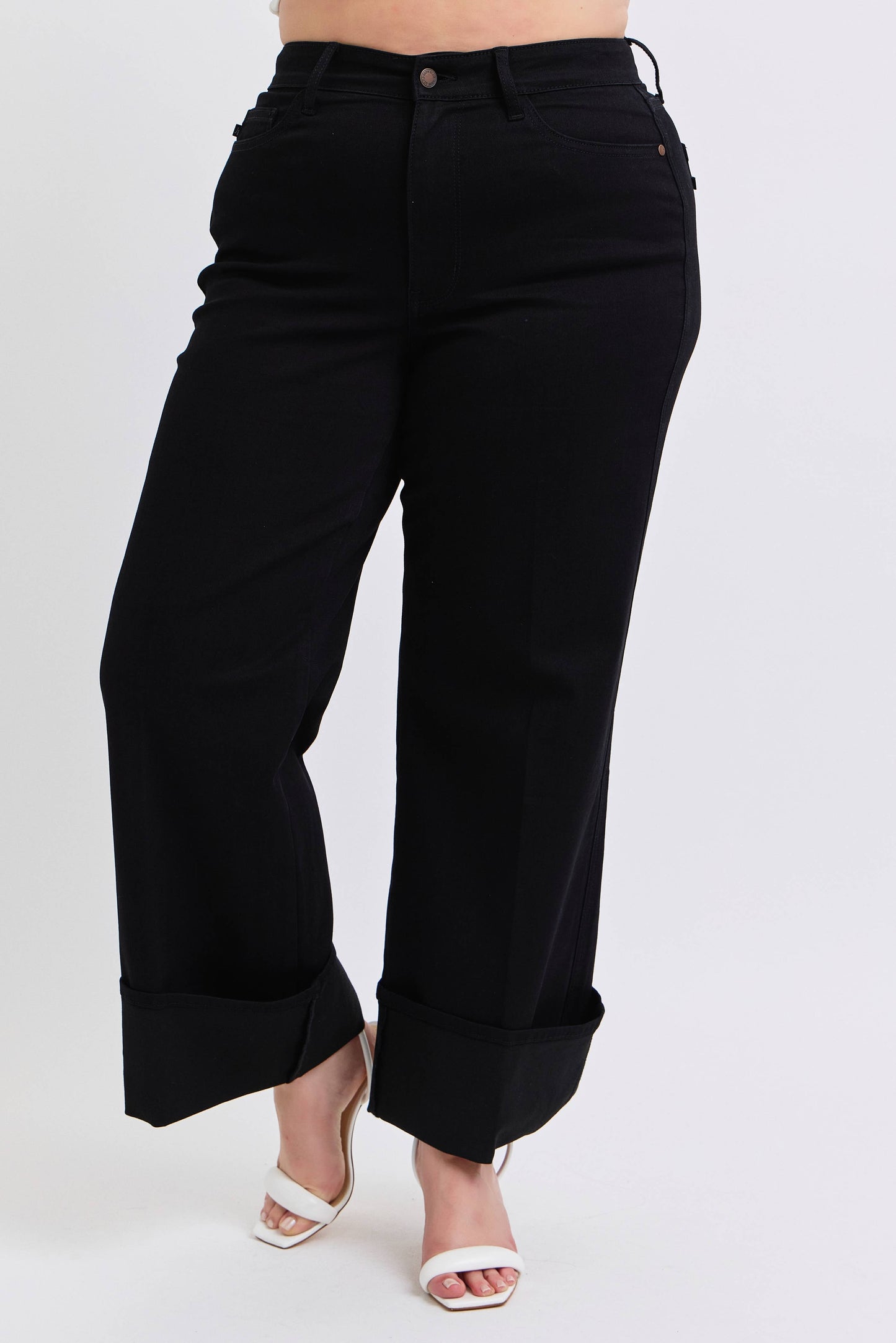 PLUS HW Retro Wide Cuffed Leg Judy Blue