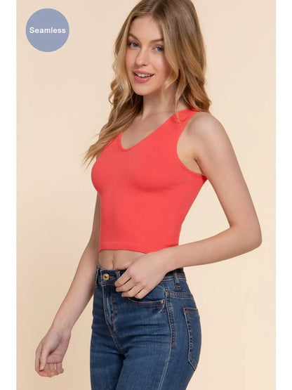 Reversible V/Round Neck Tank|7395