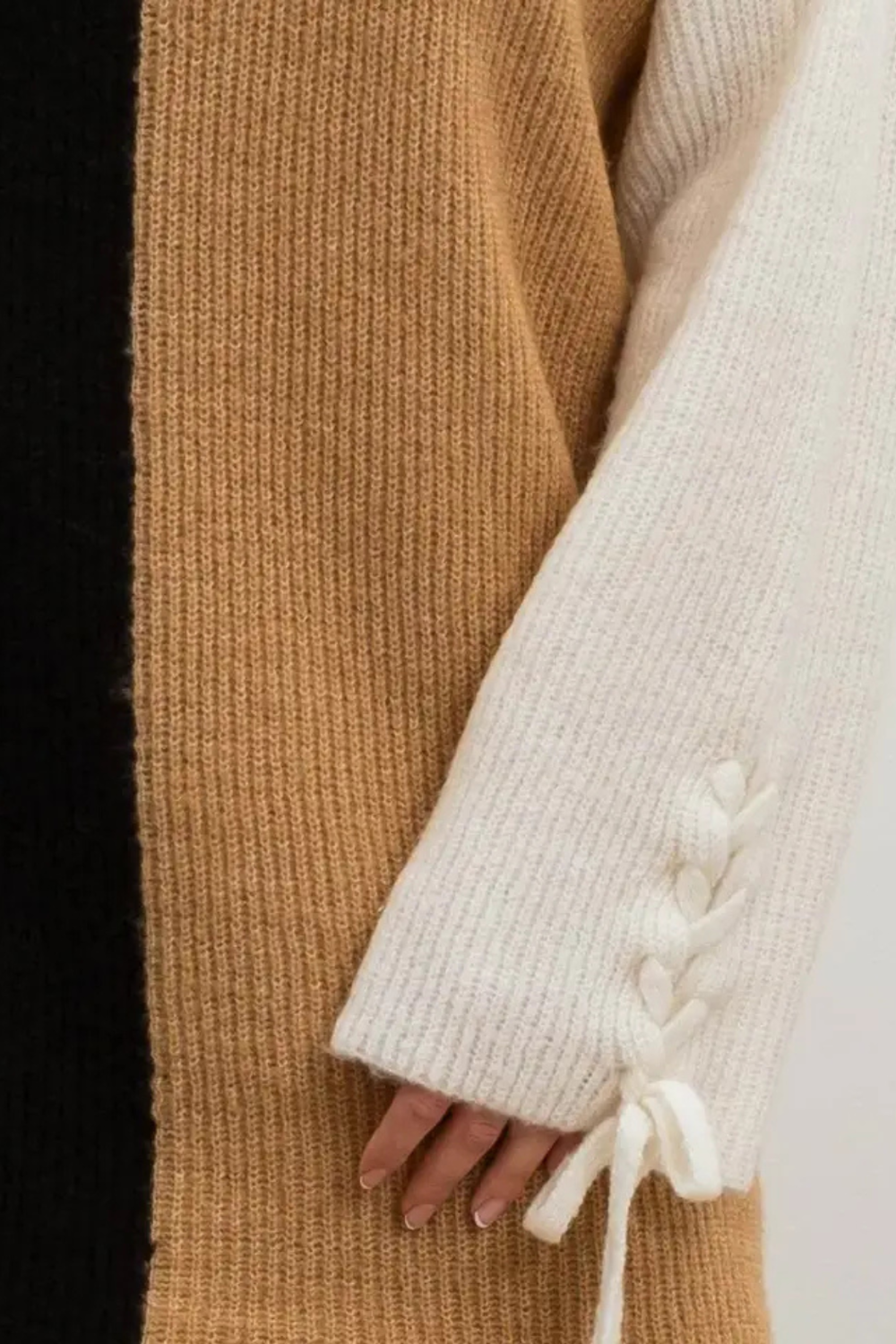 PLUS Braid Sleeved Mini Dress|2659