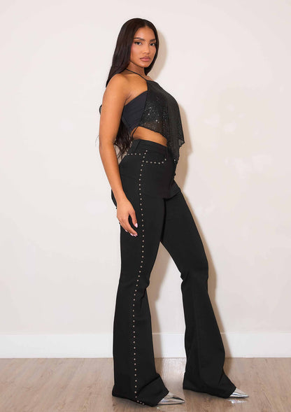 Miley Flare Jeans With Studs