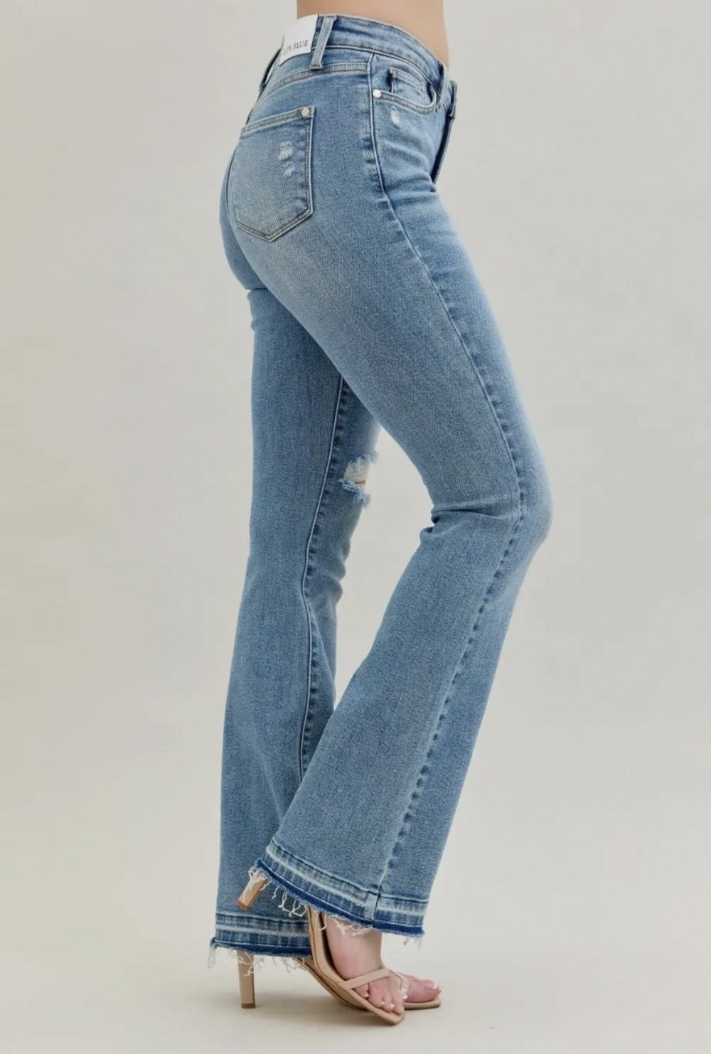 Judy Blue Mr Destroy & Release Hem Bootcut|6167