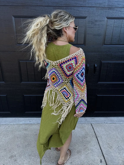 Boho Crochet Knit Top|917