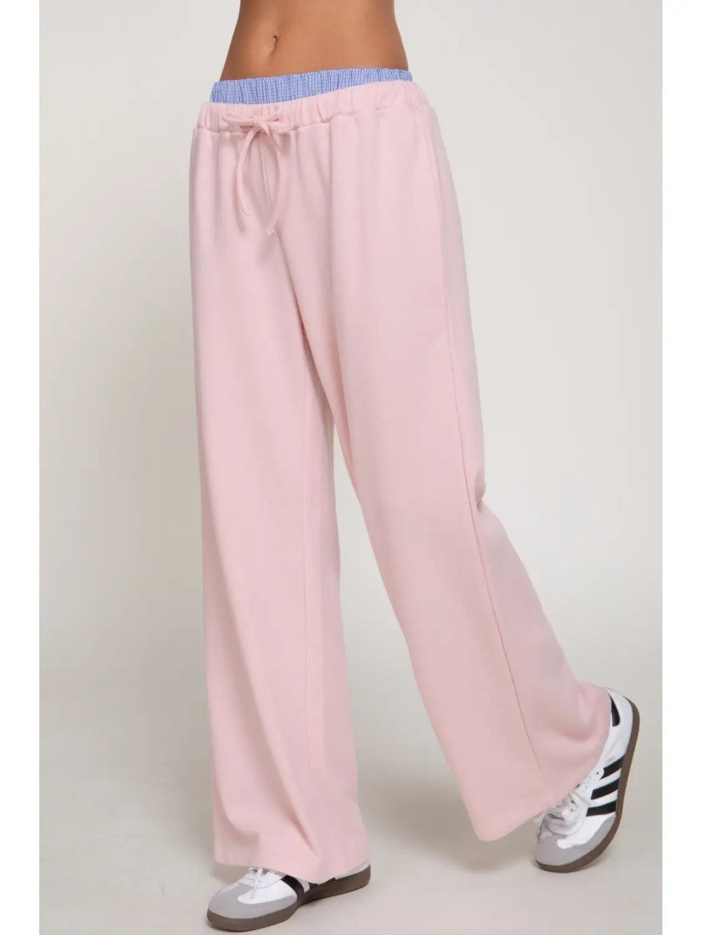 Double Waist French Terry Pants|9027