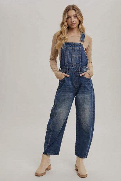 Denim Barrel Overalls|2022