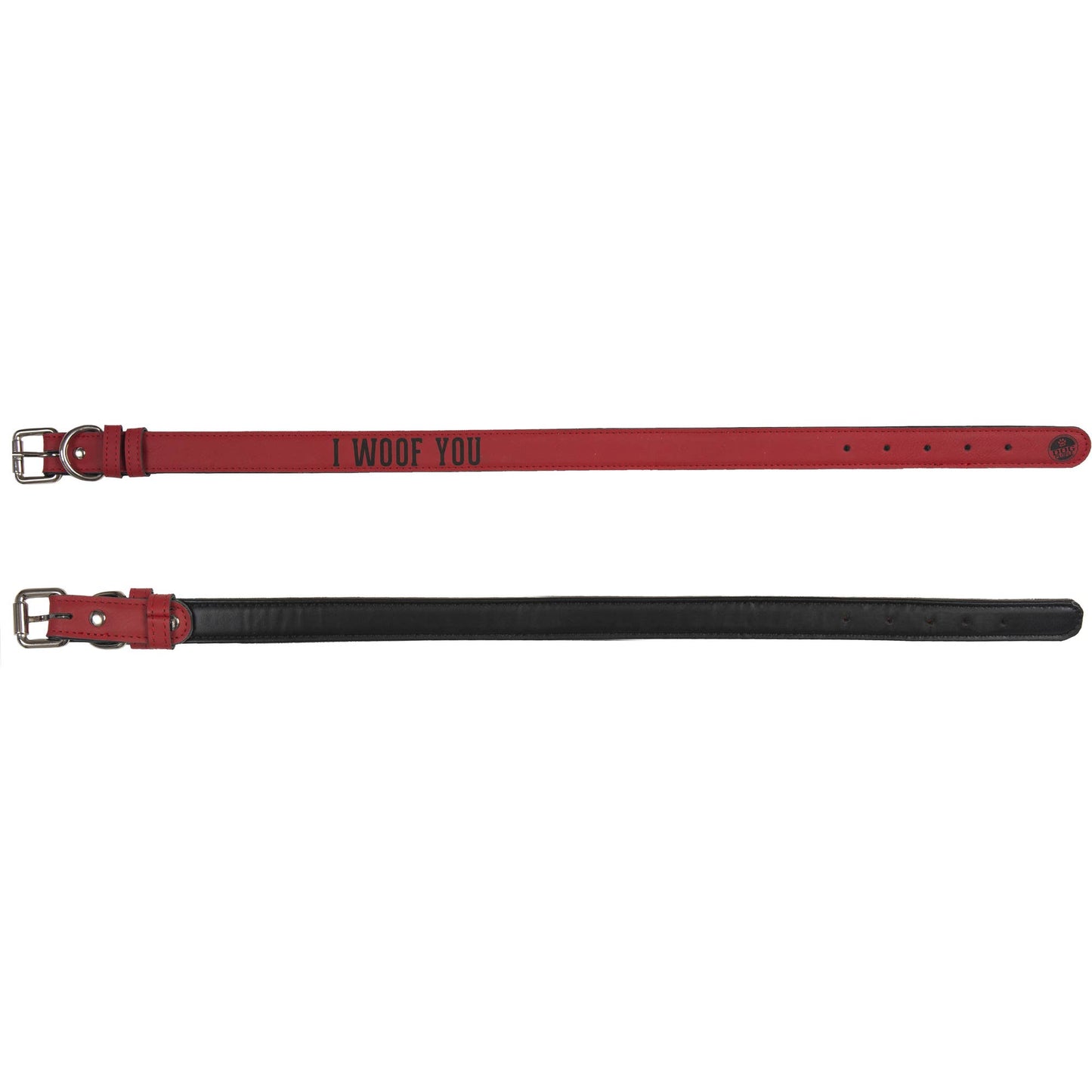 L/XL Woof - 30" PU Leather Pet Collar