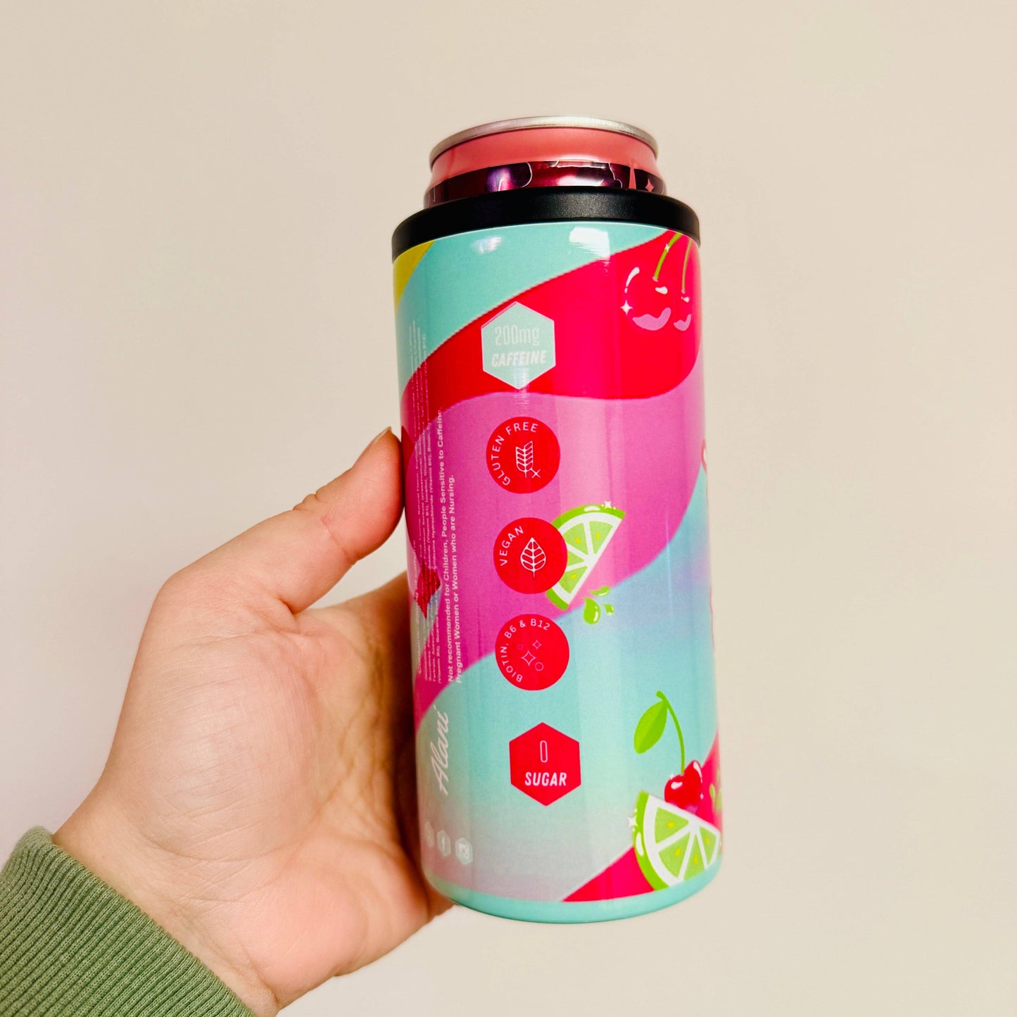 Slim Can Cooler Cherry Energy