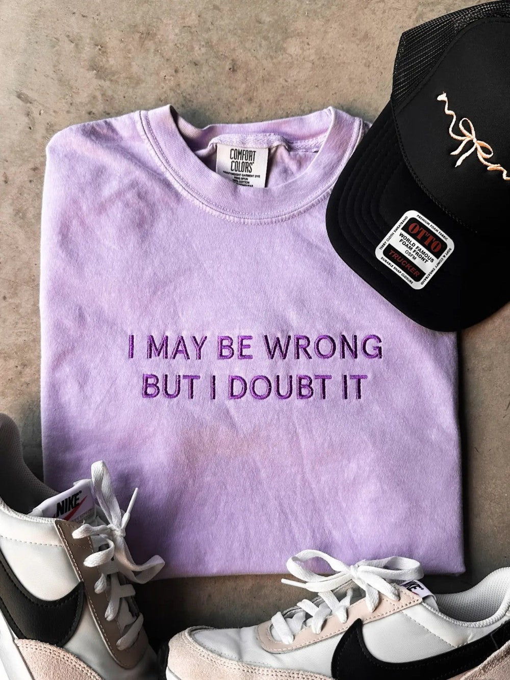 I May Be Wrong Embroidered Tee|7839