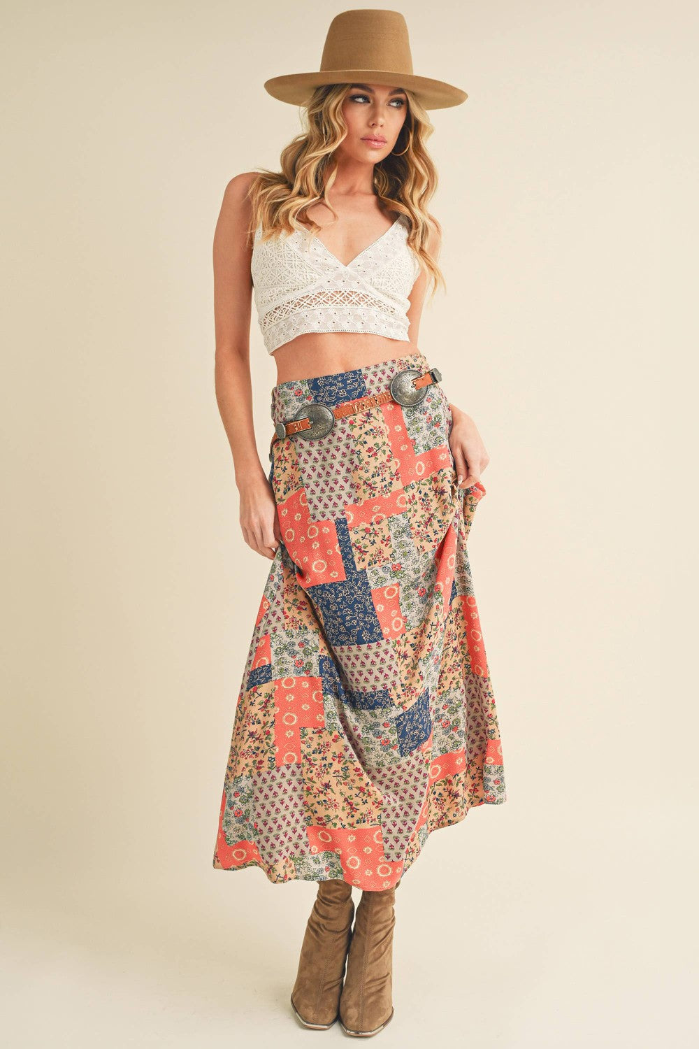 Print Skirt|7566