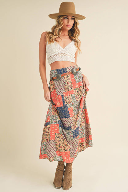 Print Skirt|7566