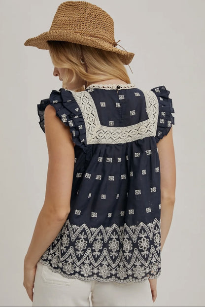 Willow Embroidered Blouse|909