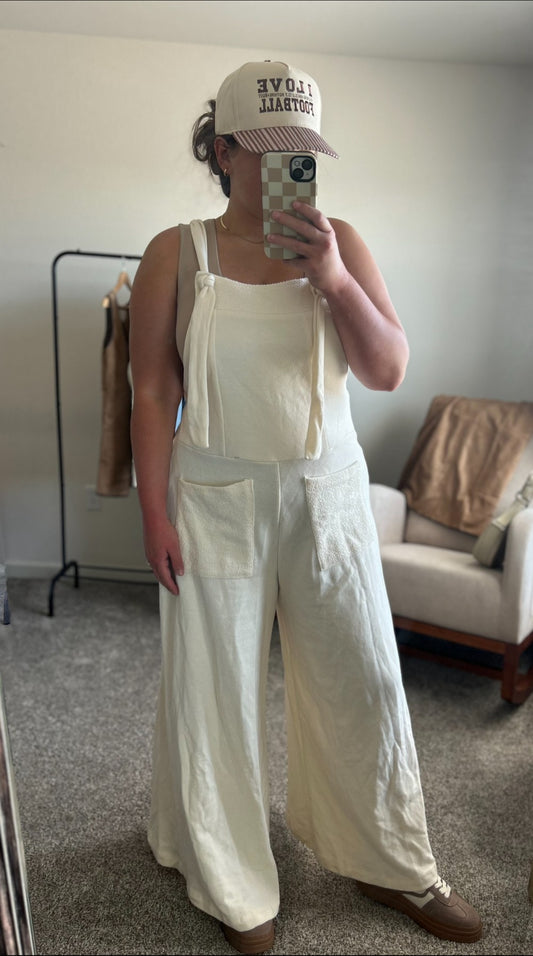 Ivory Terry Cloth Jumpsuit|766