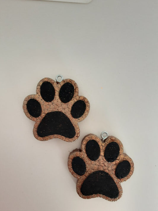 CAR VENT CLIPS -DOG PAWS BLACK|1805