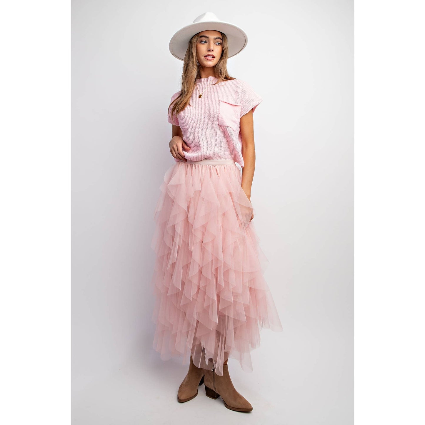 Cascading Tulle Skirt